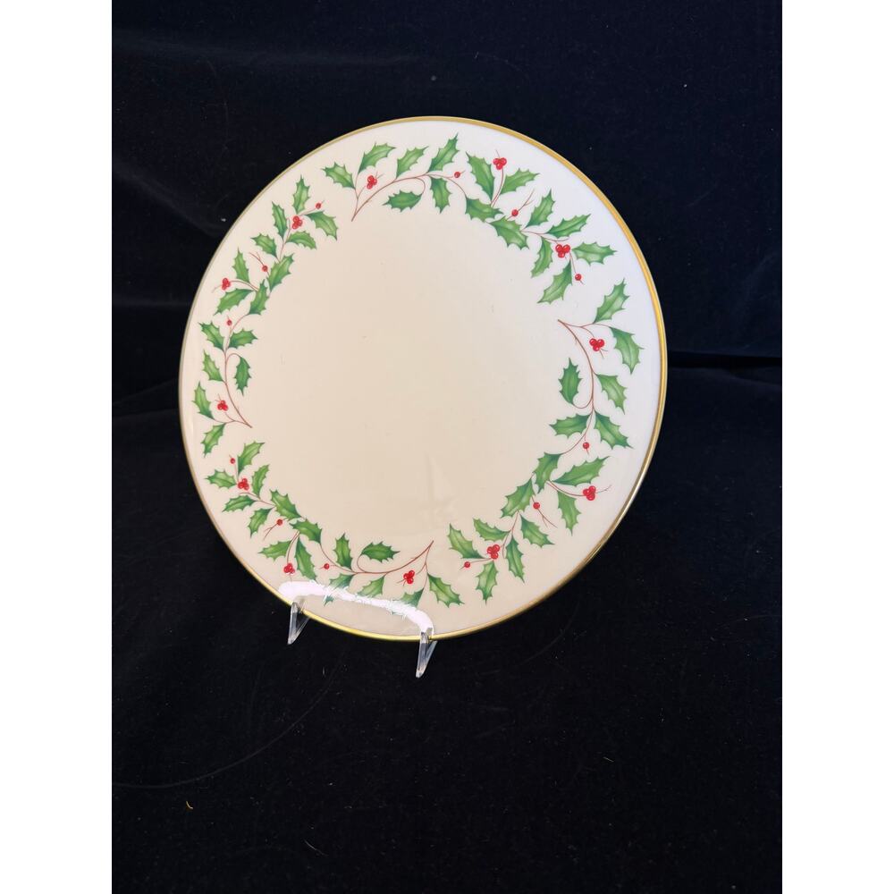 Lenox Holiday 11 3/4" Footed Serving Plate Round Platter Dimension  USA